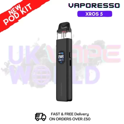 Cosmic Black Vaporesso Xros 5 Pod Vape Kit