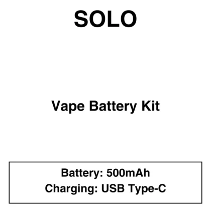 Solo – Disposable Pod Vape Kit – Battery Only – 500mAh