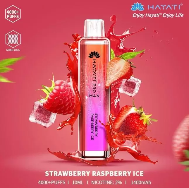 Hayati Pro Max Disposable Vape (4,000 Puffs) - Blue Sour Raspberry / 20 mg - Image 3
