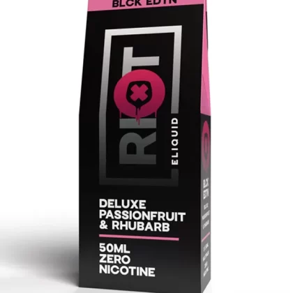 Riot Squad BLCK EDTN Deluxe Passion Fruit Rhubarb E-Liquid 60ml - 0mg