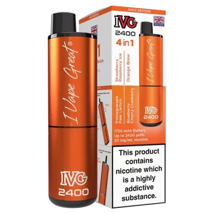 IVG 2400 Rechargeable Vape Juicy Edition - Strength#20mg