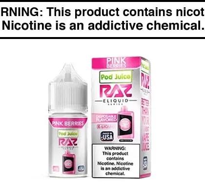 PINK BERRIES BY POD JUICE SALTS X RAZ 30ML - Vapejuice
