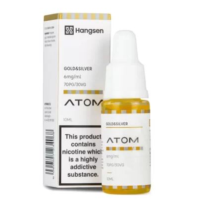 Gold & Silver E-Liquid Atom Series by Hangsen (10ml) - 3mg