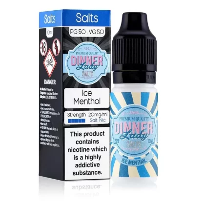 ICE MENTHOL NICOTINE SALT E-LIQUID BY DINNER LADY SALTS