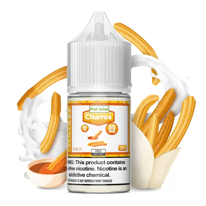 Pod Juice Salt – Churros 30ml (35, 55 mg) - Vapebazaar Pk