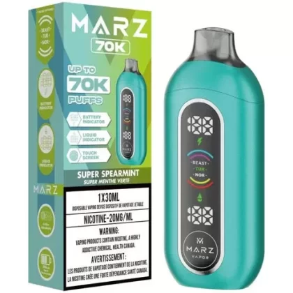 Marz Disposable 70K Puffs – Super Spearmint - Eliquidsupply