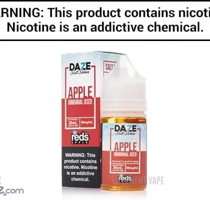 REDS APPLE ICED BY 7 DAZE SYNTHETIC SALT 30ML - Vapejuice