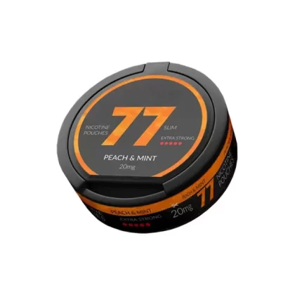 77 Slim Peach & Mint Nicotine Pouches - Strength#20mg