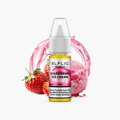 ELFLIQ Strawberry Ice Cream ?| E-Liquid (20mg) by ELFBAR