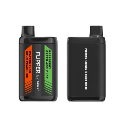 Watermelon Sour Peach Ice + Raspberry Green Apple Ice – Flipper 12000 puffs By Slugger - Vapebazaar Pk