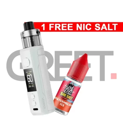 Voopoo Drag S2 Vape Pod Kit - Colour#Colourful Silver>Gray Metal>Glow Pink>Modern Red>Pearl White>Sky Blue>Spray Black>Checkered Black>Champagne Gold>Snow Blue>Moss Green>Retro>Classic