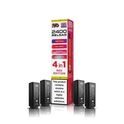 IVG 2400 Reload Red Edition Prefilled Vape Pods – 20mg – 4PK