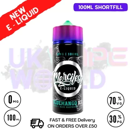 Blue Mango Ice Merciless Shortfill Juice 100ML Eliquid