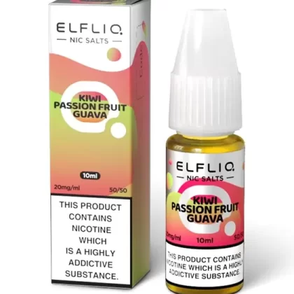Kiwi Passion Fruit Guava Nic Salt E-Liquid - ElfLiq - 10mg - PG 50%