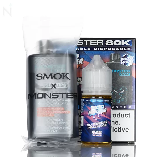 SMOK x Pod Monster 80K Puffs Refillable Disposable - Cool Blue Candy Crush - Image 2