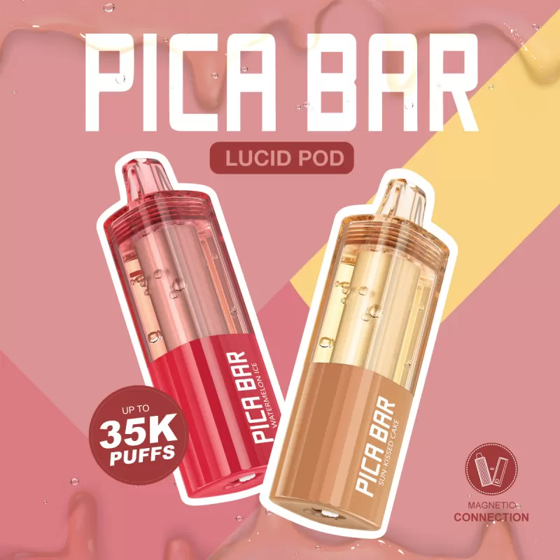 Assembled in USA | PICA BAR Lucid 35K Disposable POD - 35,000 Puffs - Watermelon Ice