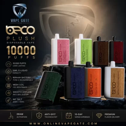 Vaptio - Beco Plush Disposable Vape (10,000 Puffs) - Peach Ice / 50 mg