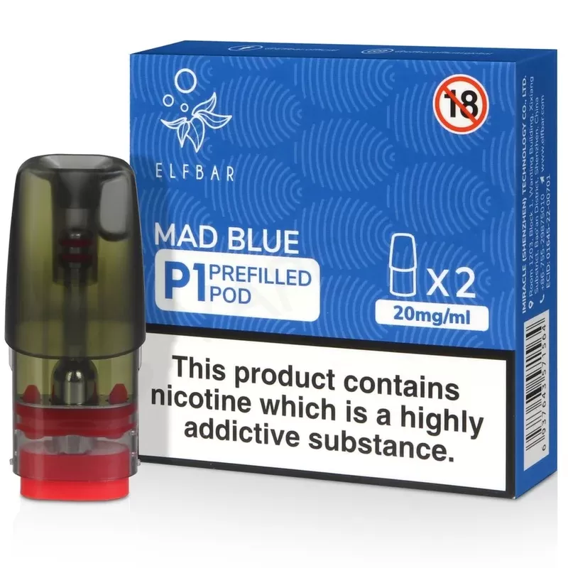 Mad Blue Elf Bar Mate P1 Prefilled Pod - Eliquidsupply