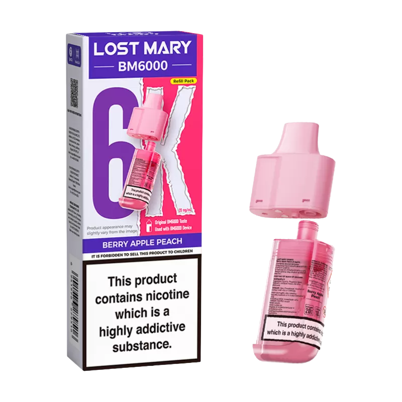 Berry Apple Peach Lost Mary BM6000 Refill Pack - Ecigwizard