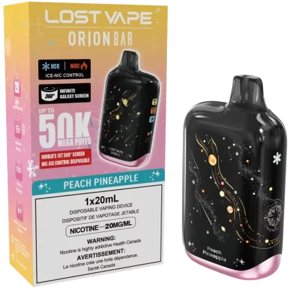 Lost Vape Orion Bar 50K Disposable Vape – Peach Pineapple