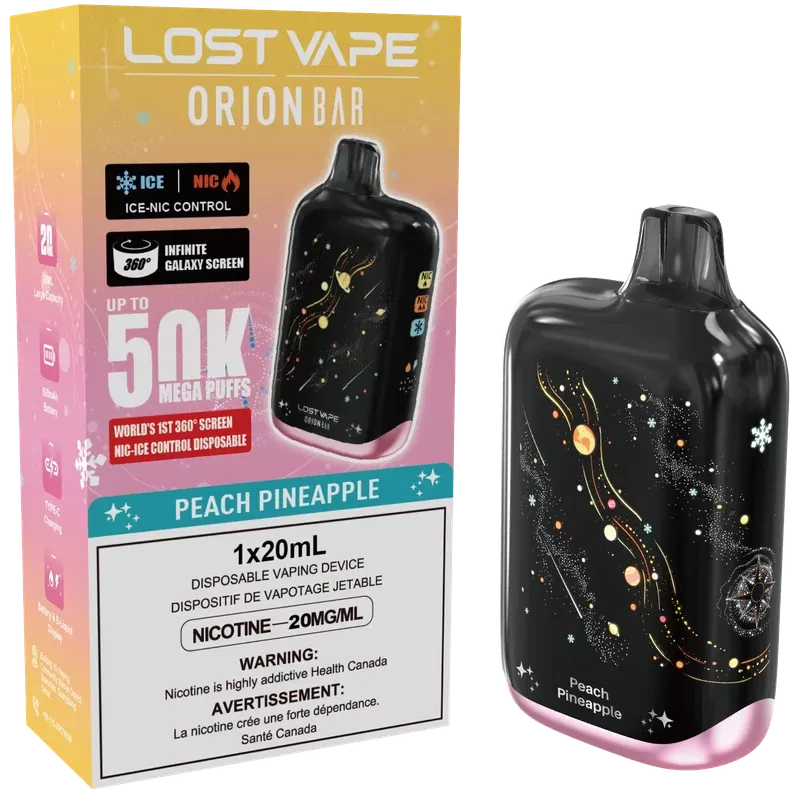 Lost Vape Orion Bar 50K Disposable Vape – Peach Pineapple
