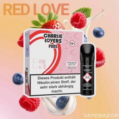 Charlie Lovers Pods – Red Love (2er Pack) - Vapebazar