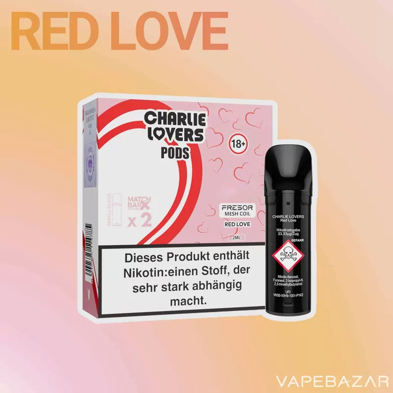 Charlie Lovers Pods – Red Love (2er Pack) - Vapebazar - Image 2