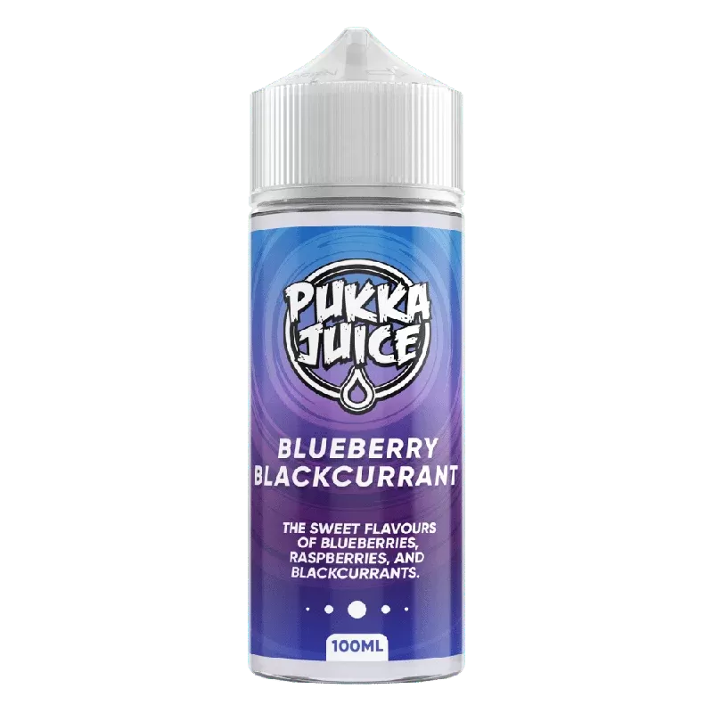 Pukka Juice 100ml E-liquid Shortfill Blueberry Blackcurrant - Nicotine Strength#0mg
