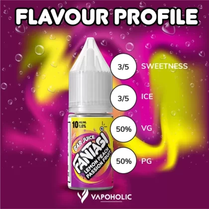 Lemon Peach Passion Fruit (Bar) Fantasi Nic Salt E-Liquid 50/50VG – 10ml – TPD - Vapestorm Co