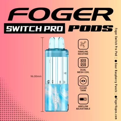 Sour Raspberry Punch – Foger Switch Pro Pod | 30K Puffs