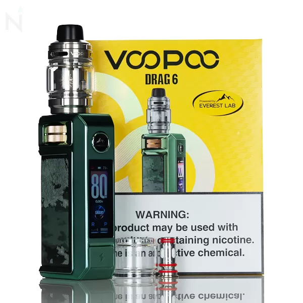 VooPoo Drag 6 220W Full Kit - Green - Image 2