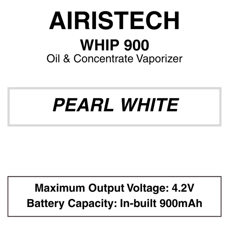 Airistech – Whip 900 – 510 Cartridge Tank Concentrate Vaporiser – 900mAh – Dual Charging Port - Vapeys Co Nz - Image 3