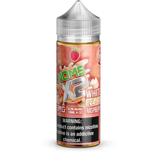 Noms X2 White Peach Raspberry eJuice - 120mL 3mg, 120mL 0mg