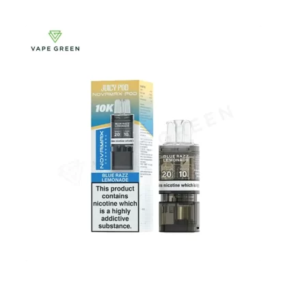 Blue Razz Lemonade Prefilled Pod Refill Pack by Juicy Pod Novamax 10K