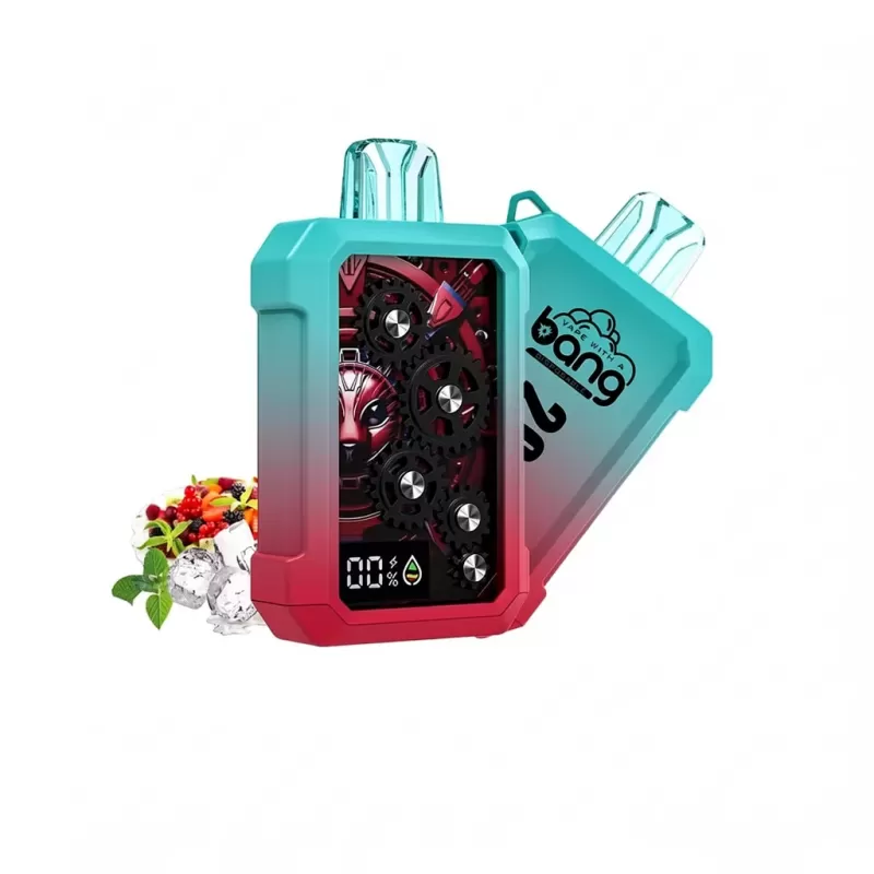 Bang Gear 20K LCD Rechargeable Disposable Vape - Random Flavors(fast Delivery), Strawberry Mango; 3-nicotine, 2-nicotine