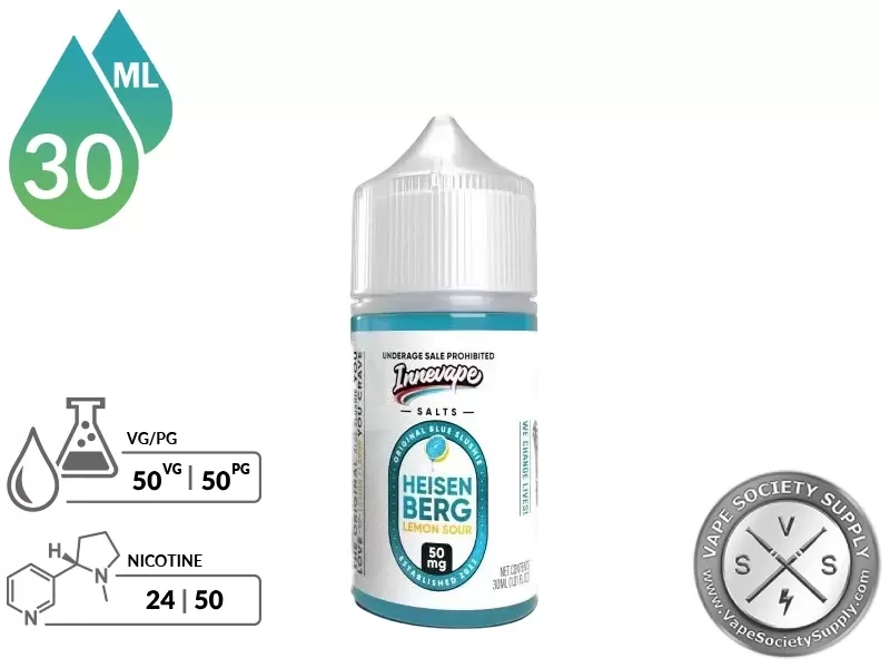 Heisenberg Lemon Sour Innevape Salts 30ml - Vape Product, Vape Product - Image 2