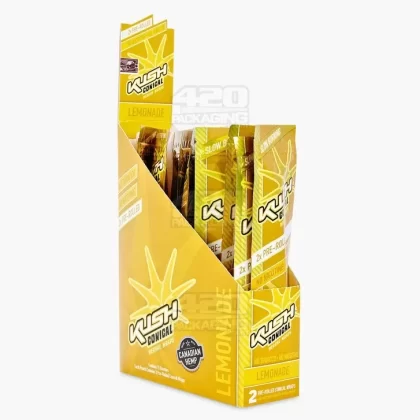 KUSH | ‘Retail Display’ Pre Rolled Herbal Conical Wraps | 157mm – Lemonade – 15 Count