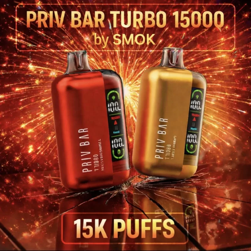 PRIV Bar Turbo 15000 - Blue Razz Lemon - Vapeciga - Image 2
