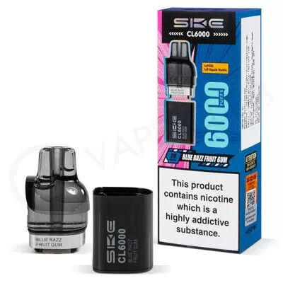 Blue Razz Fruit Gum SKE CL6000 Prefilled Pod