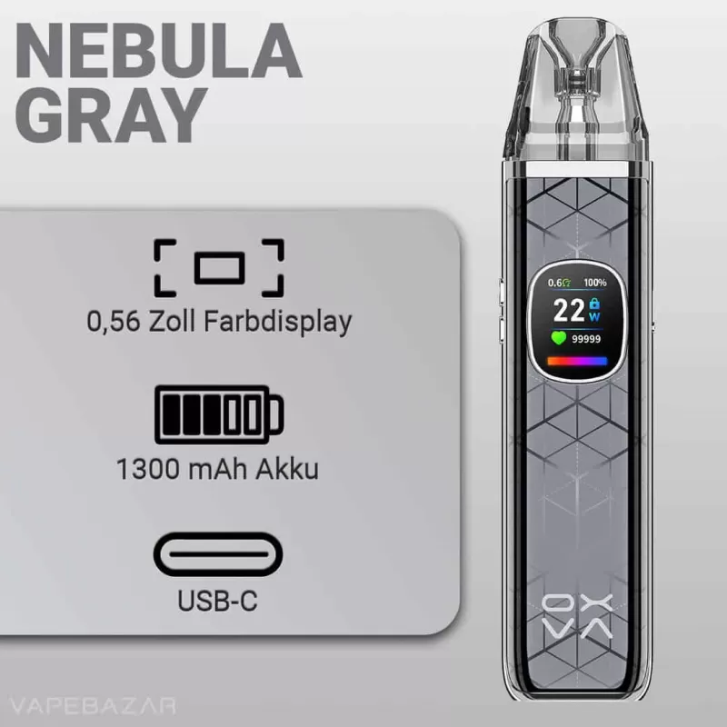 OXVA Xlim Pro 2 DNA Version Kit – Nebula Gray - Pod Kit / OXVA - Image 2