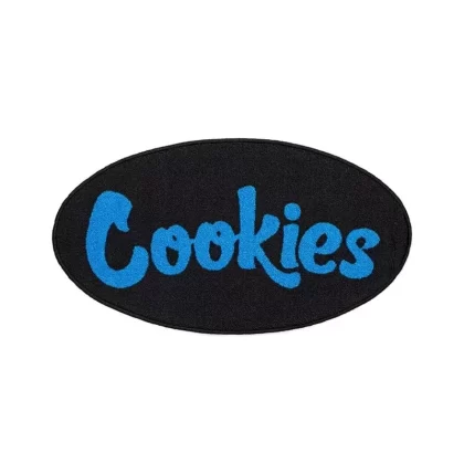 Cookies Rug Original Mint Logo Oval Black with Blue Logo