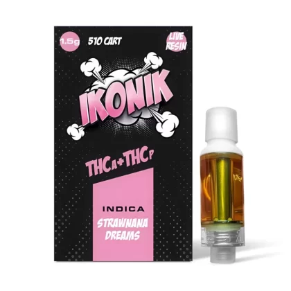 IKONIK 1.5G THCp + THCa 510 Vape Cart - Loop Milk - Indica, Strawnana Dreams - Indica