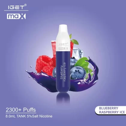 IGET Max Vape – Blueberry Raspberry Ice (2300 Puffs)