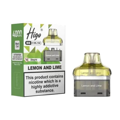 Higo BB 4000 Puffs Prefilled Pods - Box of 10 - BLUE RAZZ ICE - 10 Pack