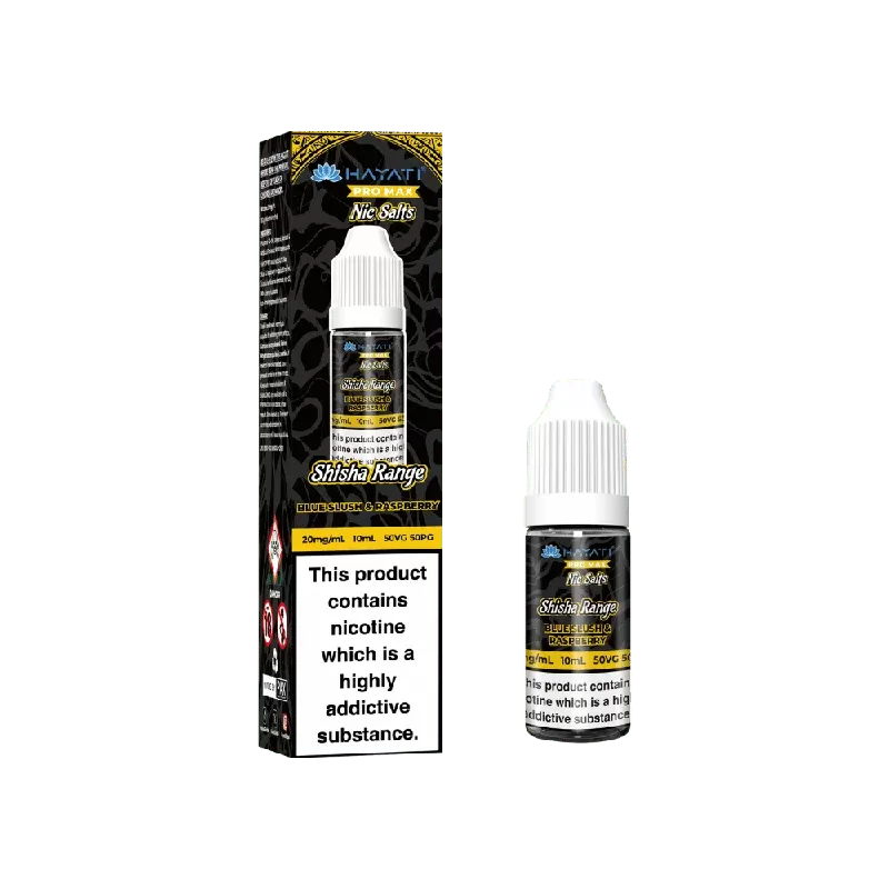 Hayati Pro Max Shisha Nic Salt E-Liquid Blue Slush & Raspberry