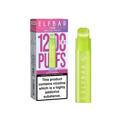 Elf Bar 1200 Lemon Edition Pod Vape - Nicotine Strength#20mg