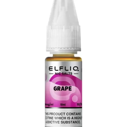 Elf Bar Elfliq Grape Nic Salt Vape Juice - Strength