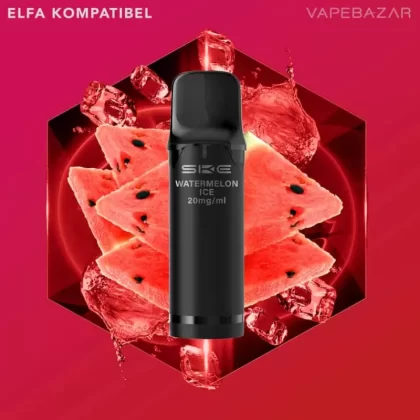 SKE Crystal 800 Pro Pods – Watermelon Ice (2er Pack) - SKE Crystal / Glycerin / Propylenglykol / Aromastoffe / Nikotin / ca. 1600 insgesamt