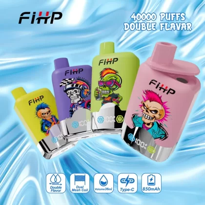 FIHP Double Flavors 40000 – 40K Puffs Dual Mesh Coil 650mAh Disposable Vape - Flamevape