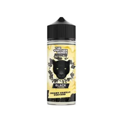 The Panther Series Desserts By Dr Vapes 100ml Shortfill 0mg (78VG/22PG) - Flavour#Black Custard